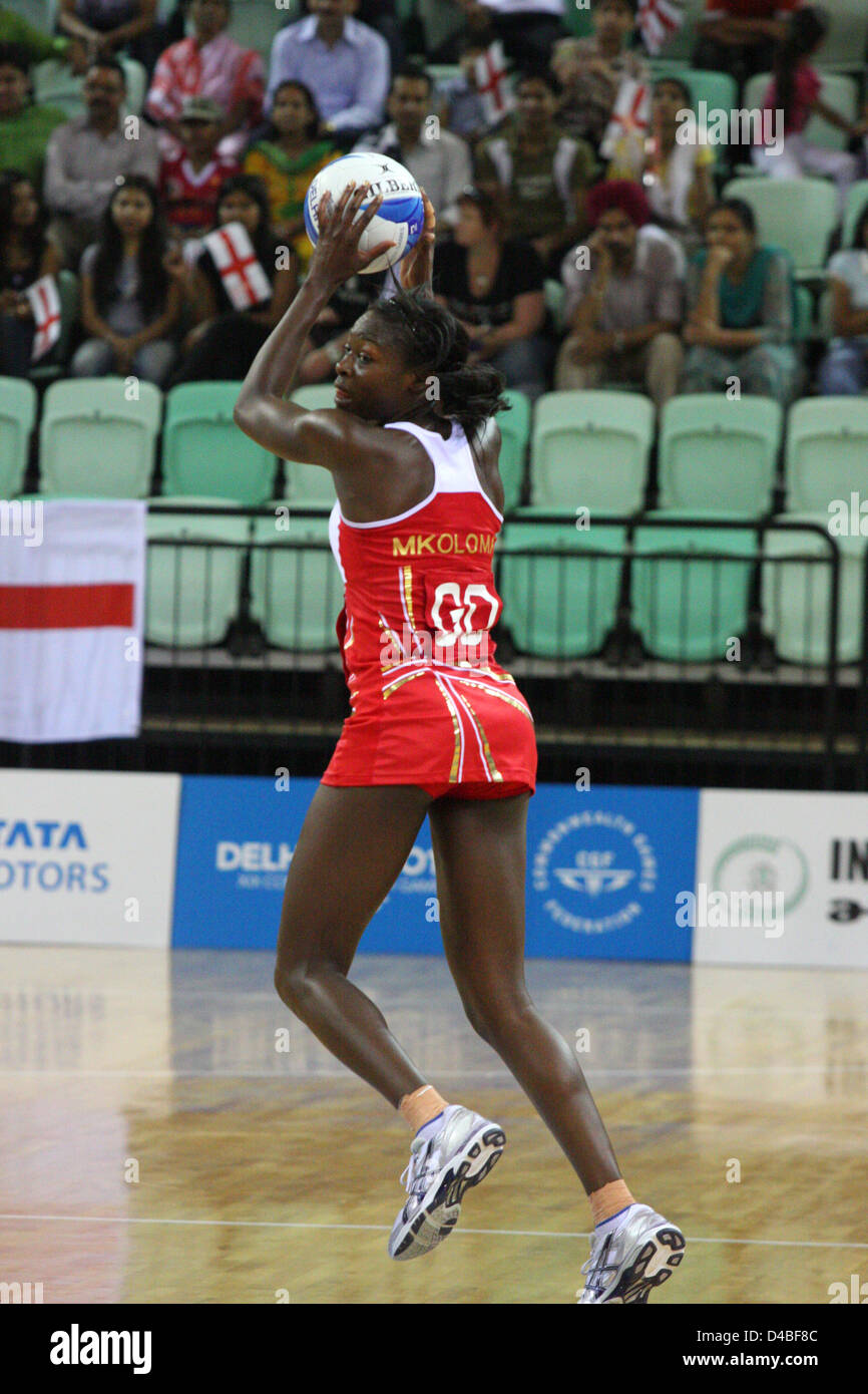 Netball bronze medal match, England vs Jamaica Commonwealth Games Stock