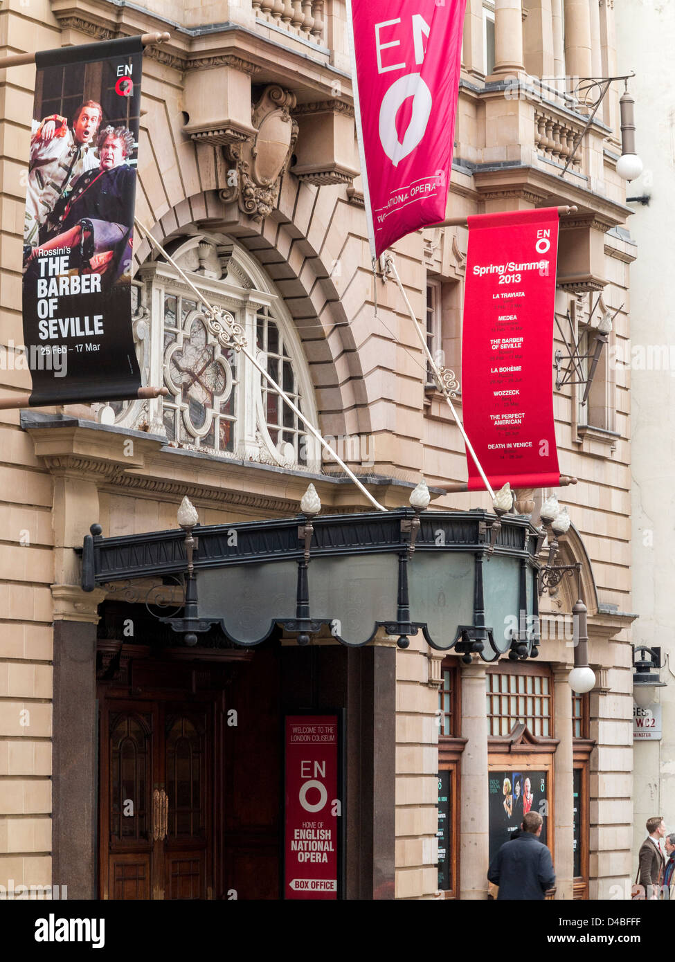 English National Opera building and entrance near Covent Garden, London, England Stock Photo