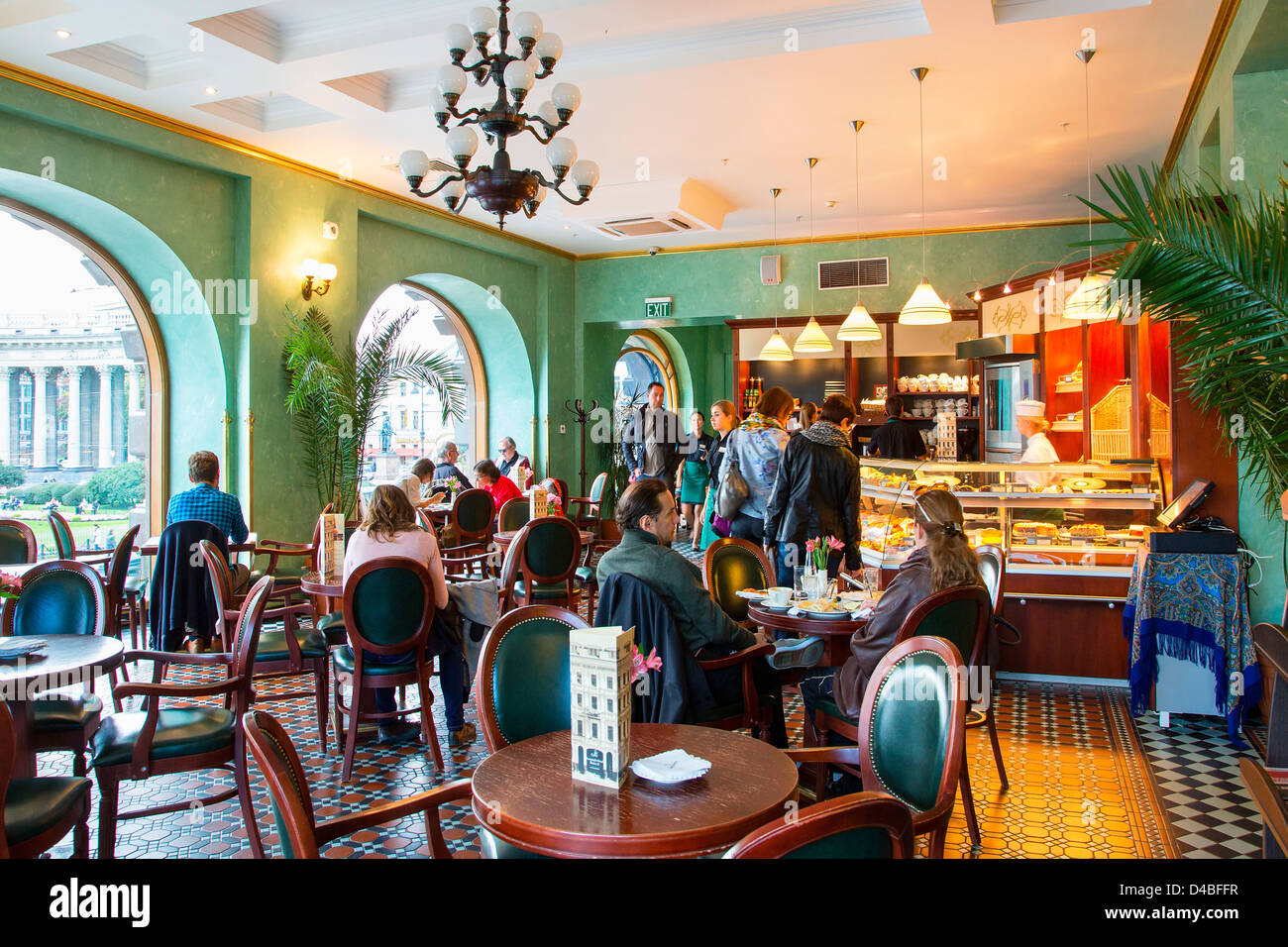 St. Petersburg, Cafe in Dom Knigi Bookshop Stock Photo