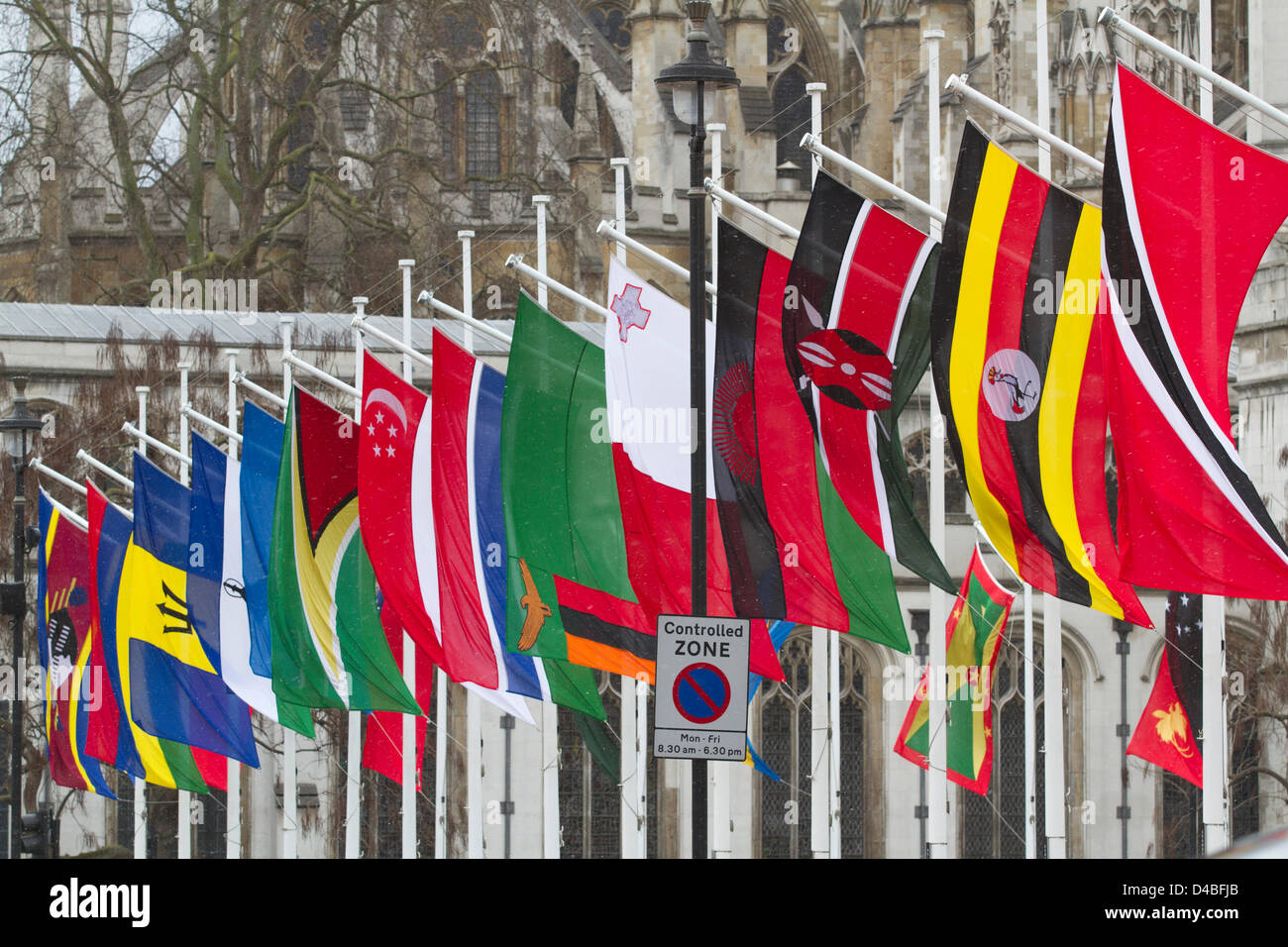 Commonwealth flags hires stock photography and images Alamy