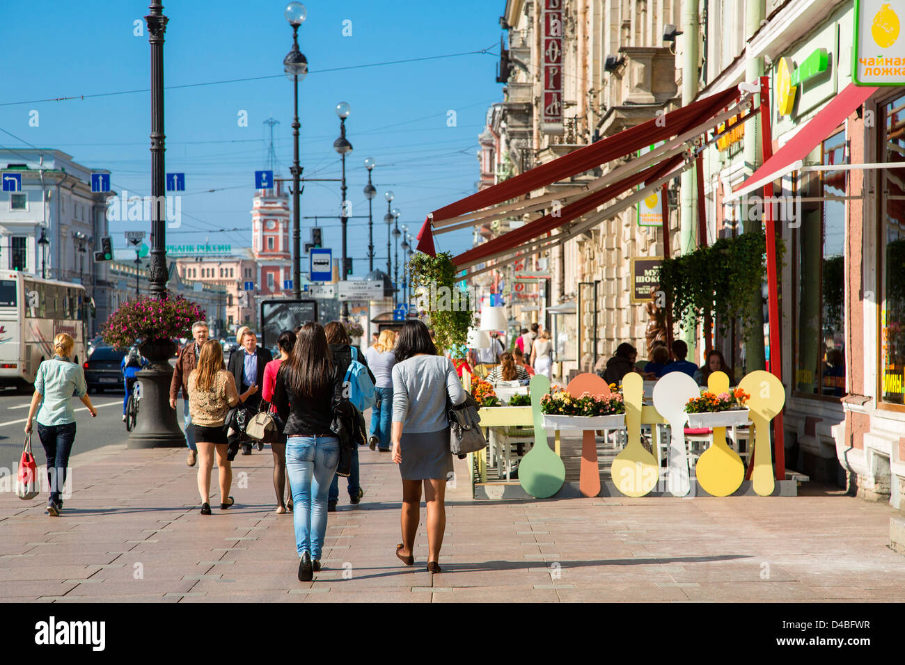 St. Petersburg, Nevsky Prospekt Avenue Stock Photo