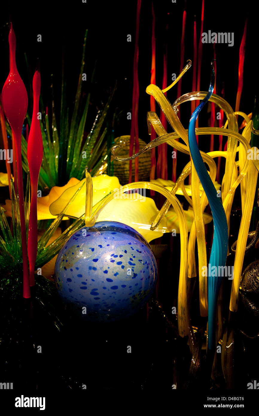 Detail of art made of glass by the artist Dale Chihuly Stock Photo Alamy