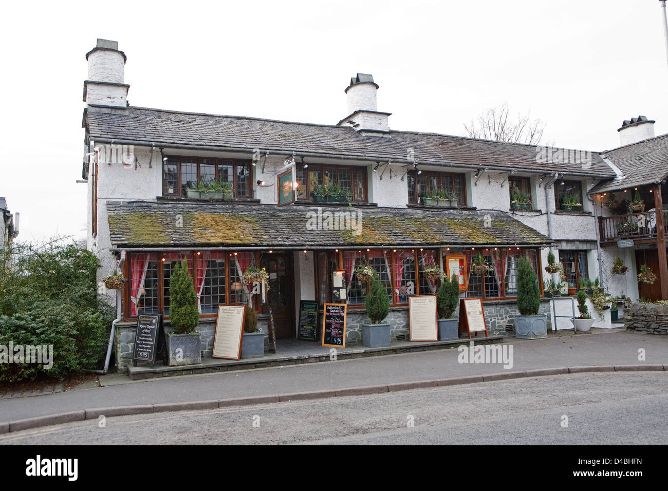 Sutherlands Restaurant in Bowness on Windermere Stock Photo Alamy