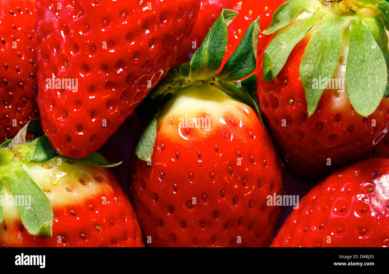 Fresh Ripe Strawberries Full Frame Background Stock Photo - Alamy