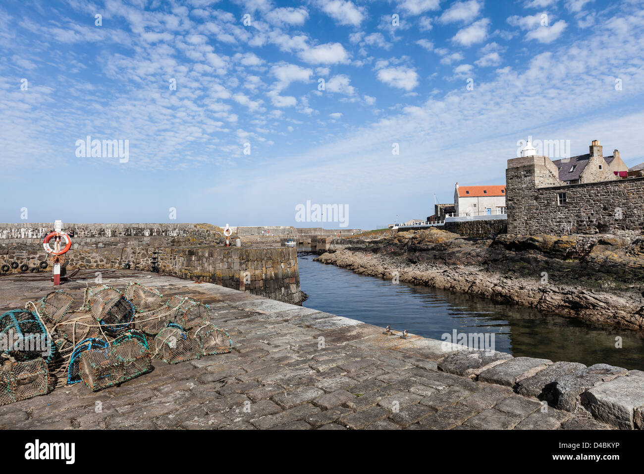Historic harbour at Portsoy in,Aberdeenshire, Scotland Stock Photo