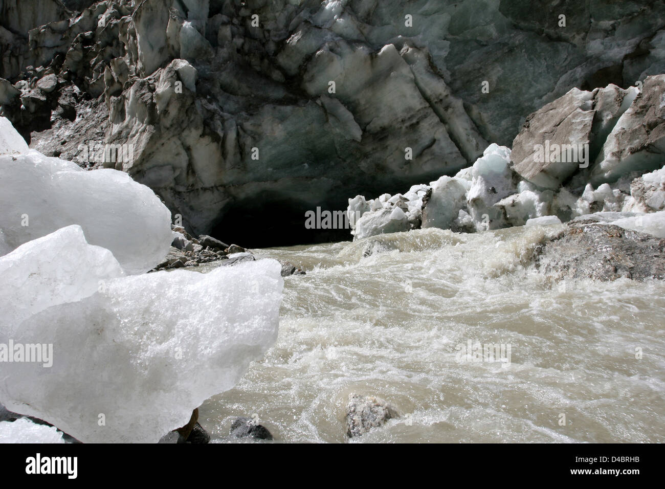 Gaumukh Also Called The Cow S Mouth Is A Hole In The Gangotri Glacier Stock Photo Alamy