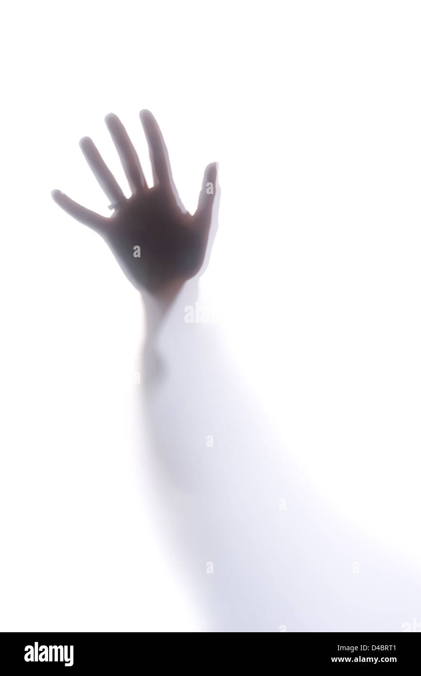 Diffused Silhouette of a womans body threw frosted glass Stock Photo ...