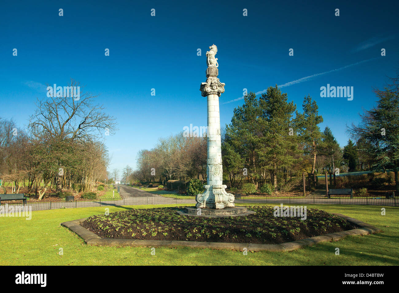 The Unicorn Balgrayhill Monument, Springburn Park, Glasgow Stock Photo
