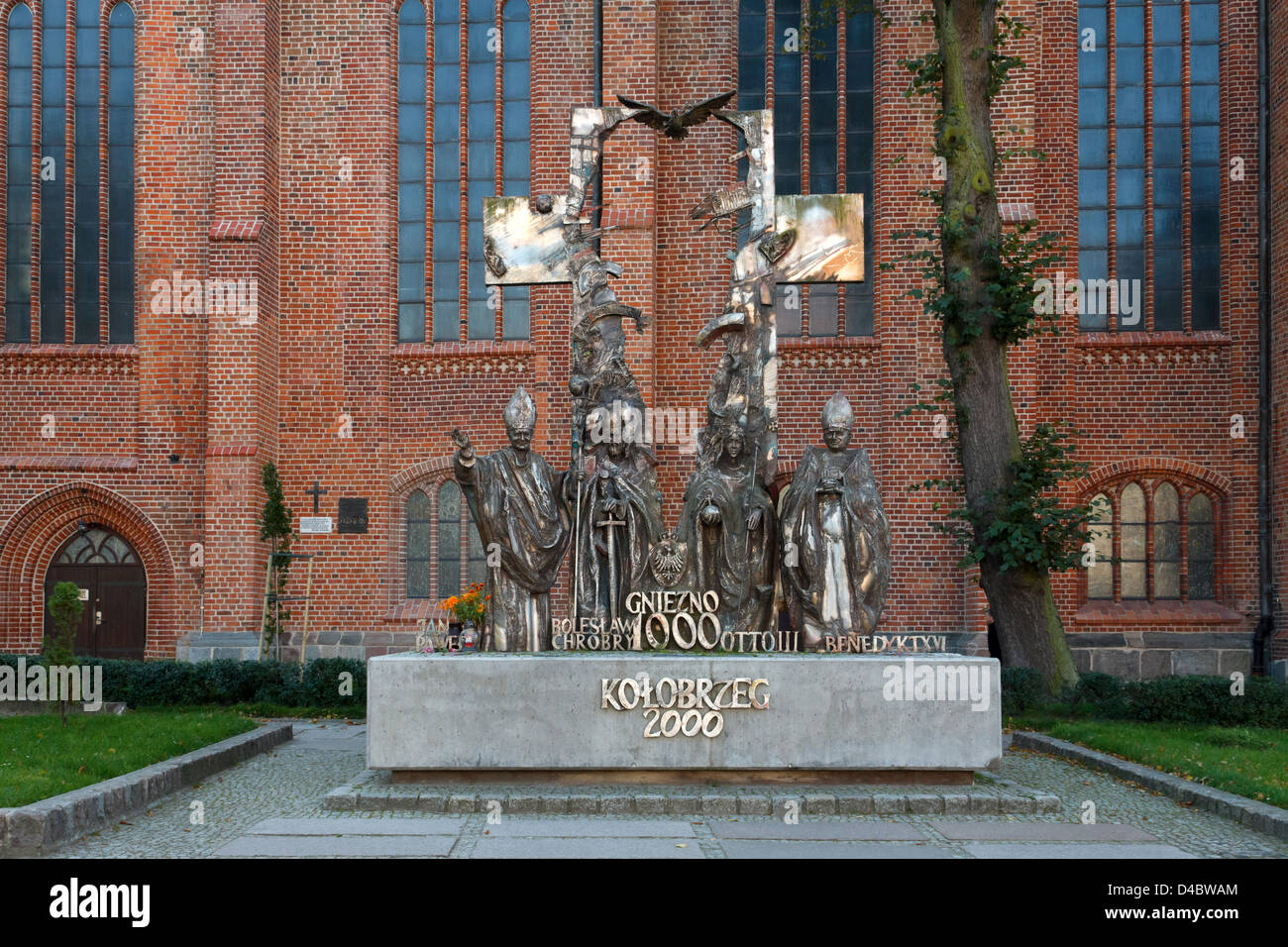 Kolobrzeg, Poland, the monument commemorating the act of Gniezno Stock Photo