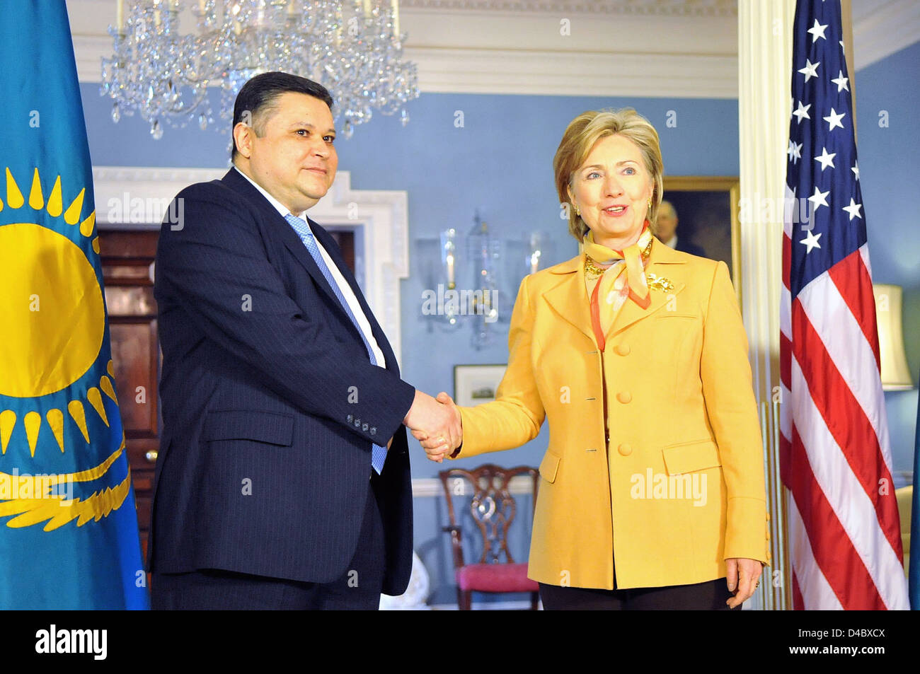 Secretary Clinton Meets With Kazakh Foreign Minister Stock Photo - Alamy
