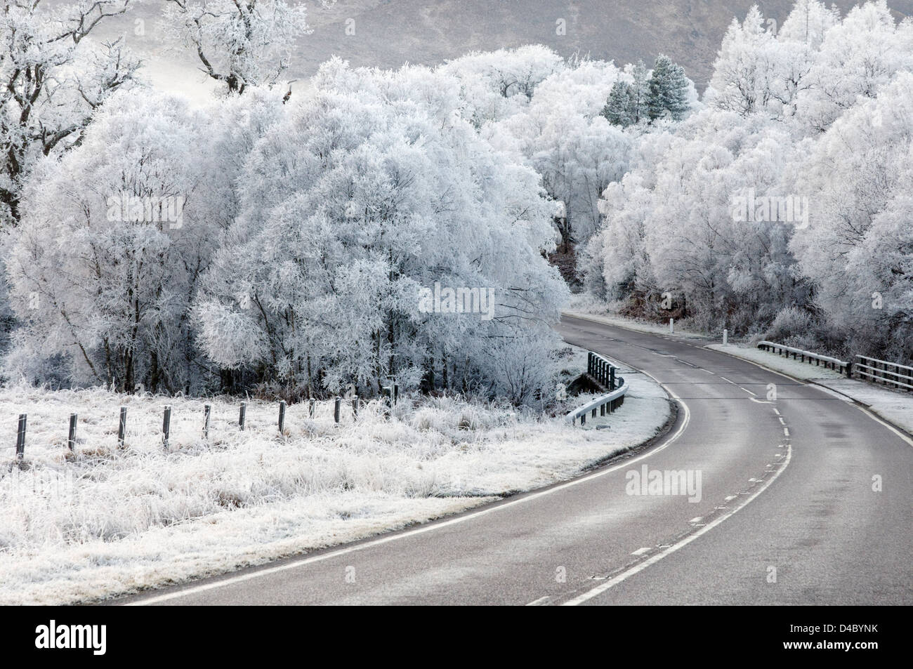 Frosty weather at Glenfinnan in the Scottish Highlands Stock Photo Alamy