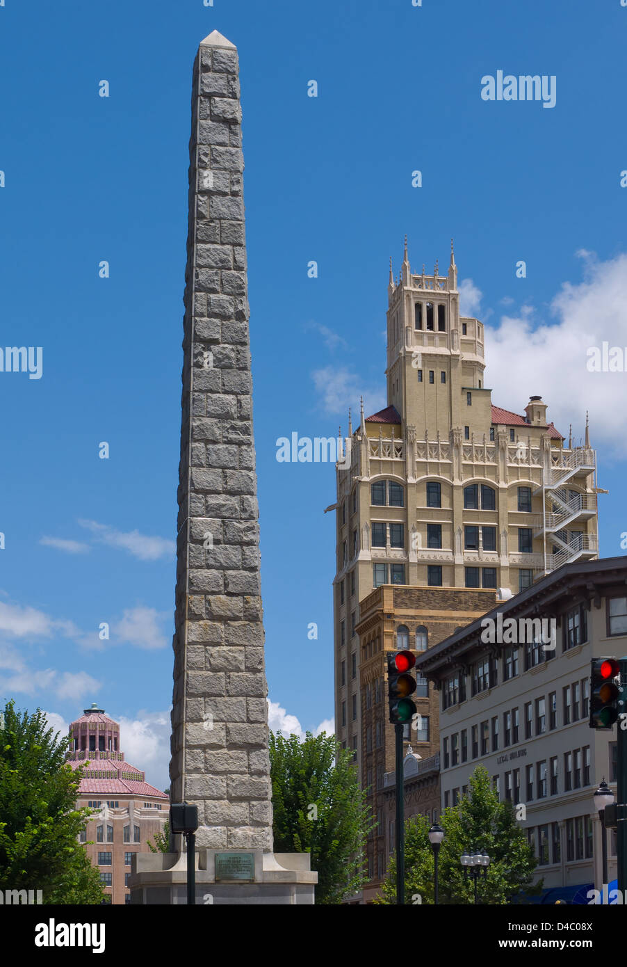 View of historic buildings in downtown Asheville, North Carolina Stock Photo Alamy