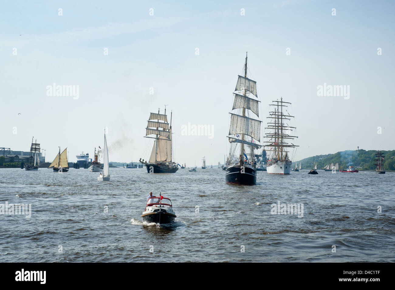 Hamburg, Germany, arrival parade of ships at Hamburg Harbour Birthday 2011 Stock Photo