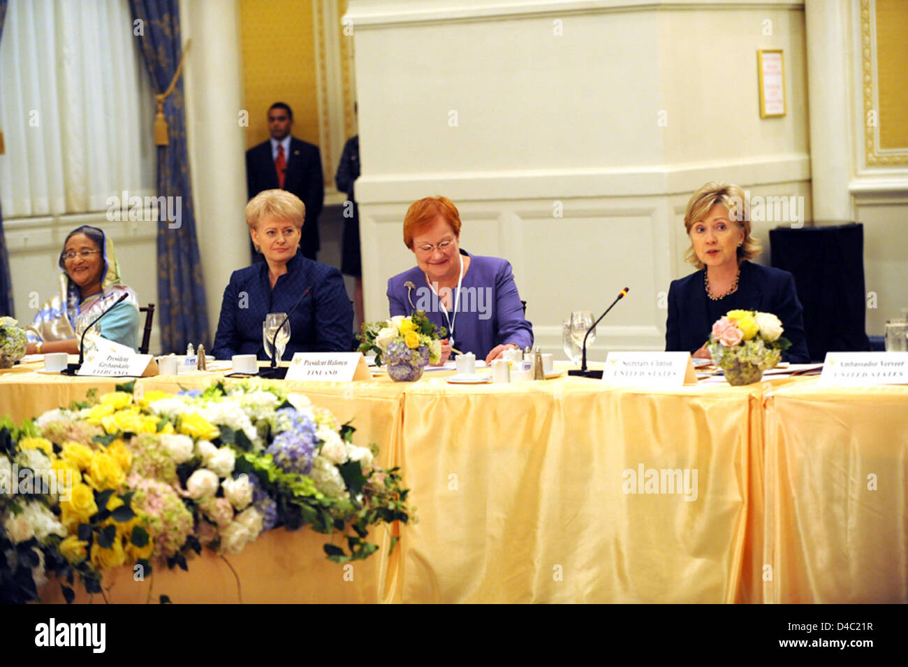 UNGA 2009: Secretary Clinton Holds Women Heads of State and Foreign Ministers Luncheon Stock Photo