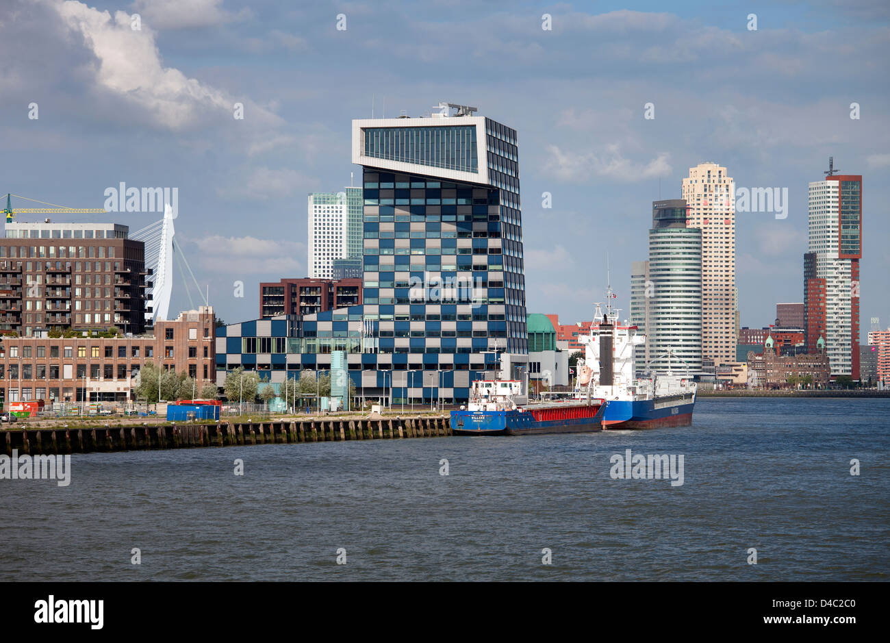 Rotterdam, Netherlands, Cityscape on Kop van Zuid Stock Photo