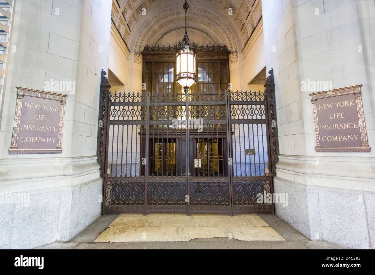 Main entrance/gate to New York Life Insurance Company Stock Photo Alamy