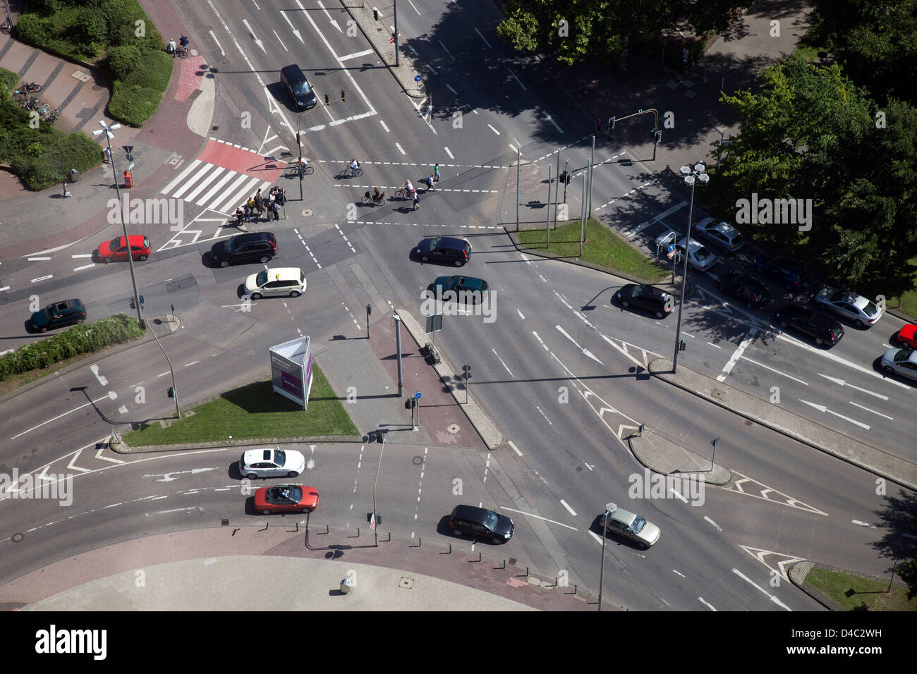 Koeln, Germany, road crossing from the air Stock Photo - Alamy