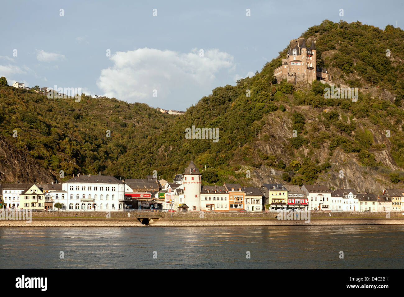 St. Goar, Germany, overlooking the castle Katz Stock Photo - Alamy