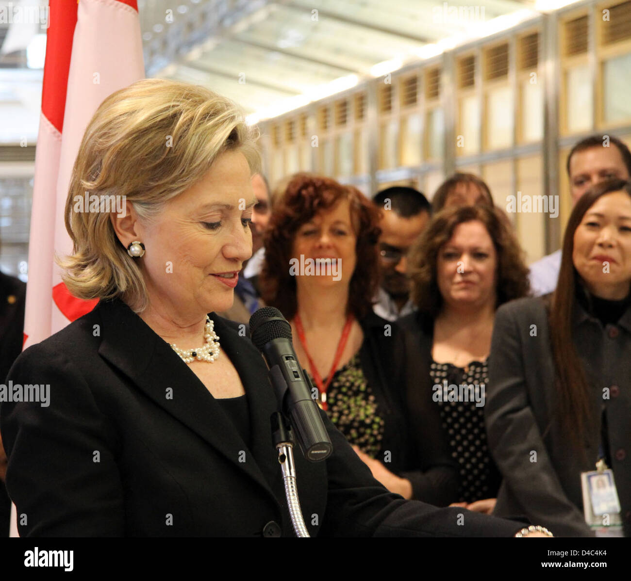 Secretary Clinton Visits U.S. Embassy in Ottawa Stock Photo