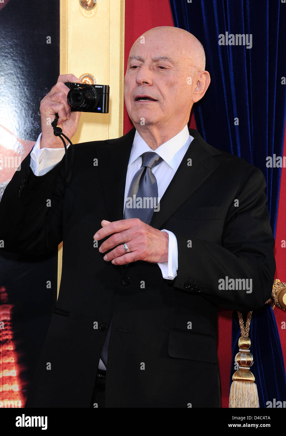 Los Angeles, USA. 11th March 2013. Alan Arkin arrives at the film premiere for The Incredible Burt Wonderstone at the Chinese theatre in Hollywood.  Credit:  Sydney Alford / Alamy Live News Stock Photo