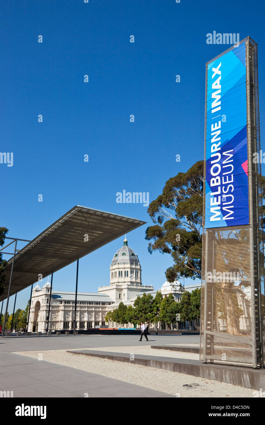 The Royal Exhibition Building, next to the Melbourne Museum in Carlton, Melbourne, Victoria, Australia Stock Photo