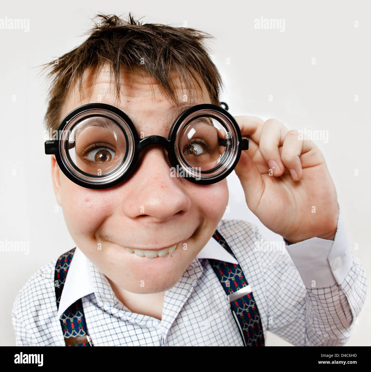 person wearing spectacles in an office at the doctor Stock Photo Alamy