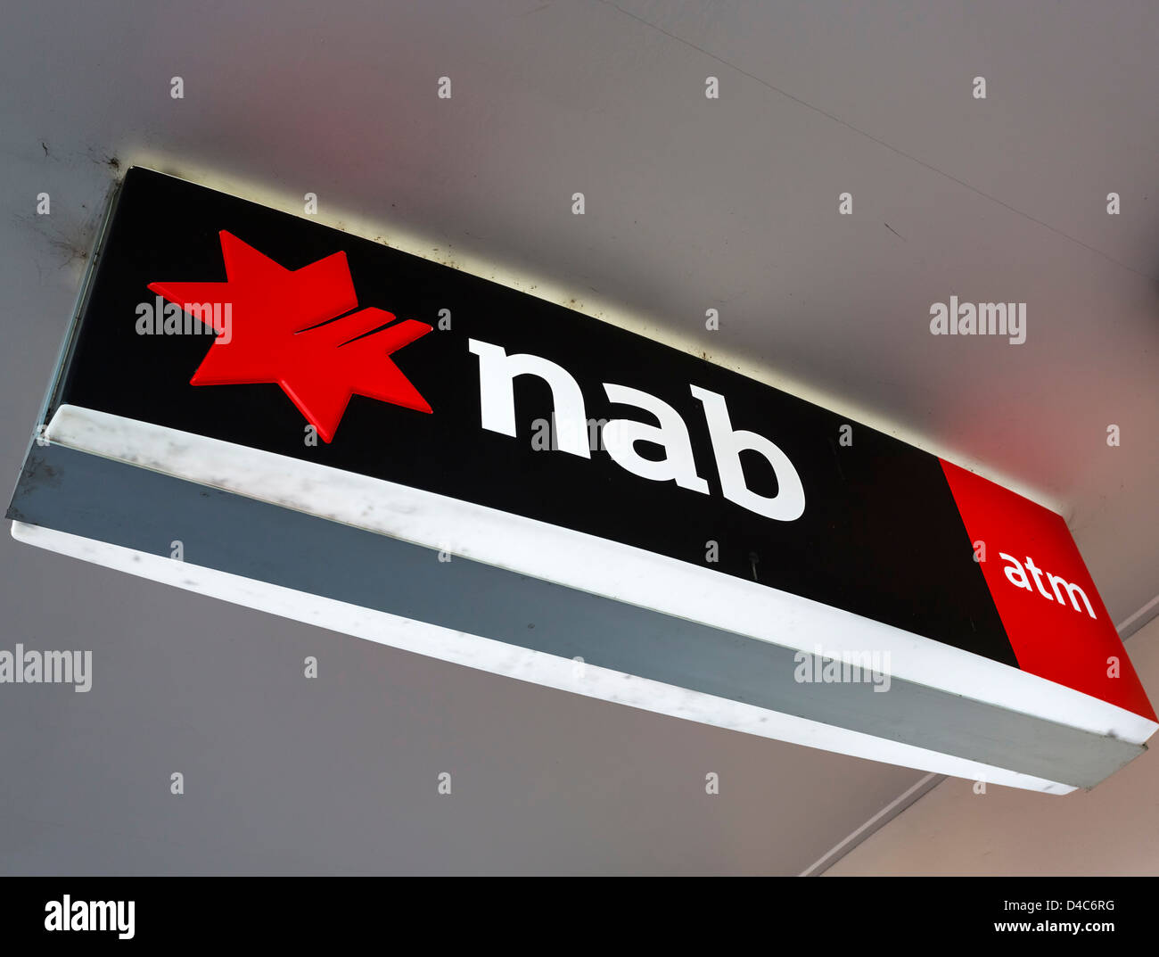 National Australia Bank signage. NAB is one of Australia's four pillars of the banking system Stock Photo