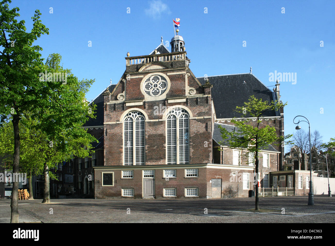 The Netherlands Holland Amsterdam Noorderkerk Church 1623 Architect Hendrick de Keyser Prinsengracht Noordermarkt 44 Stock Photo