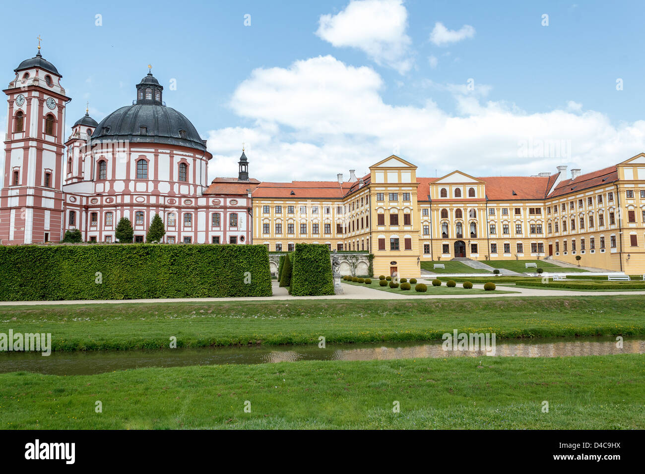 Famous Baroque chateau Jaromerice nad Rokytnou, Czech Republic Stock Photo
