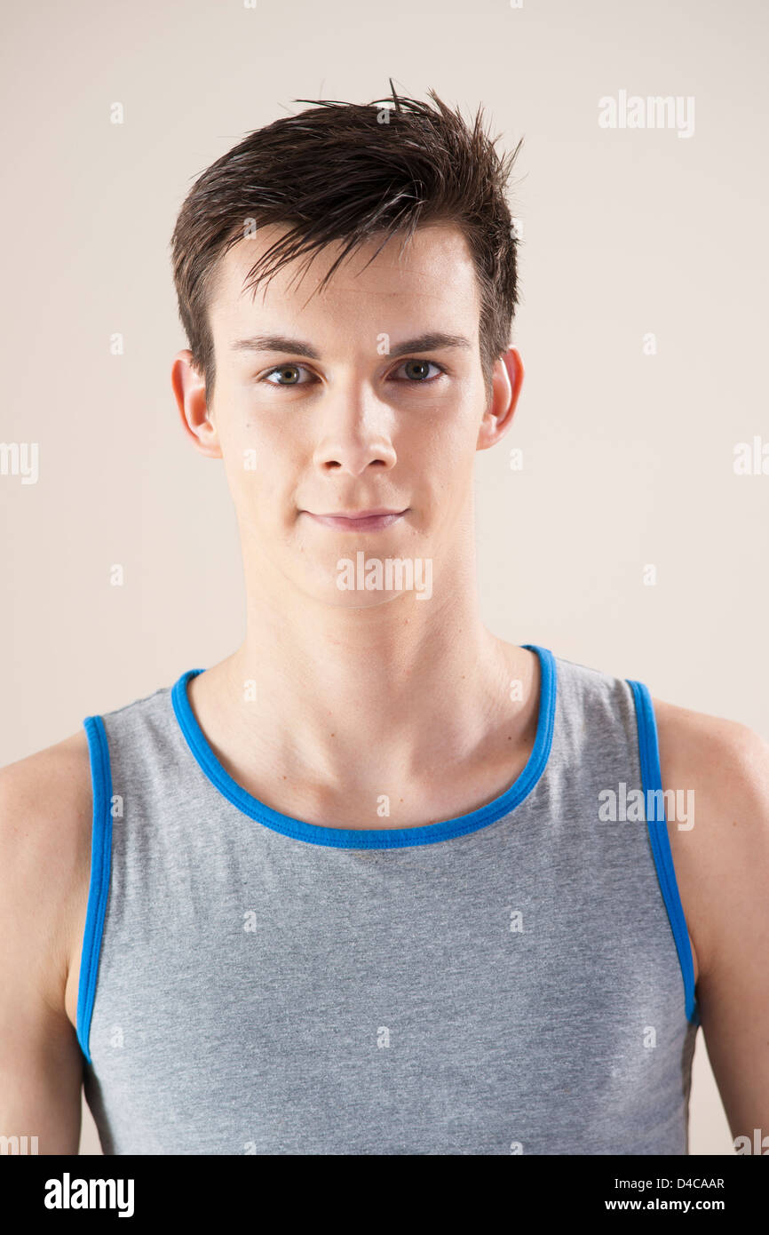 portrait of a young sportsman Stock Photo