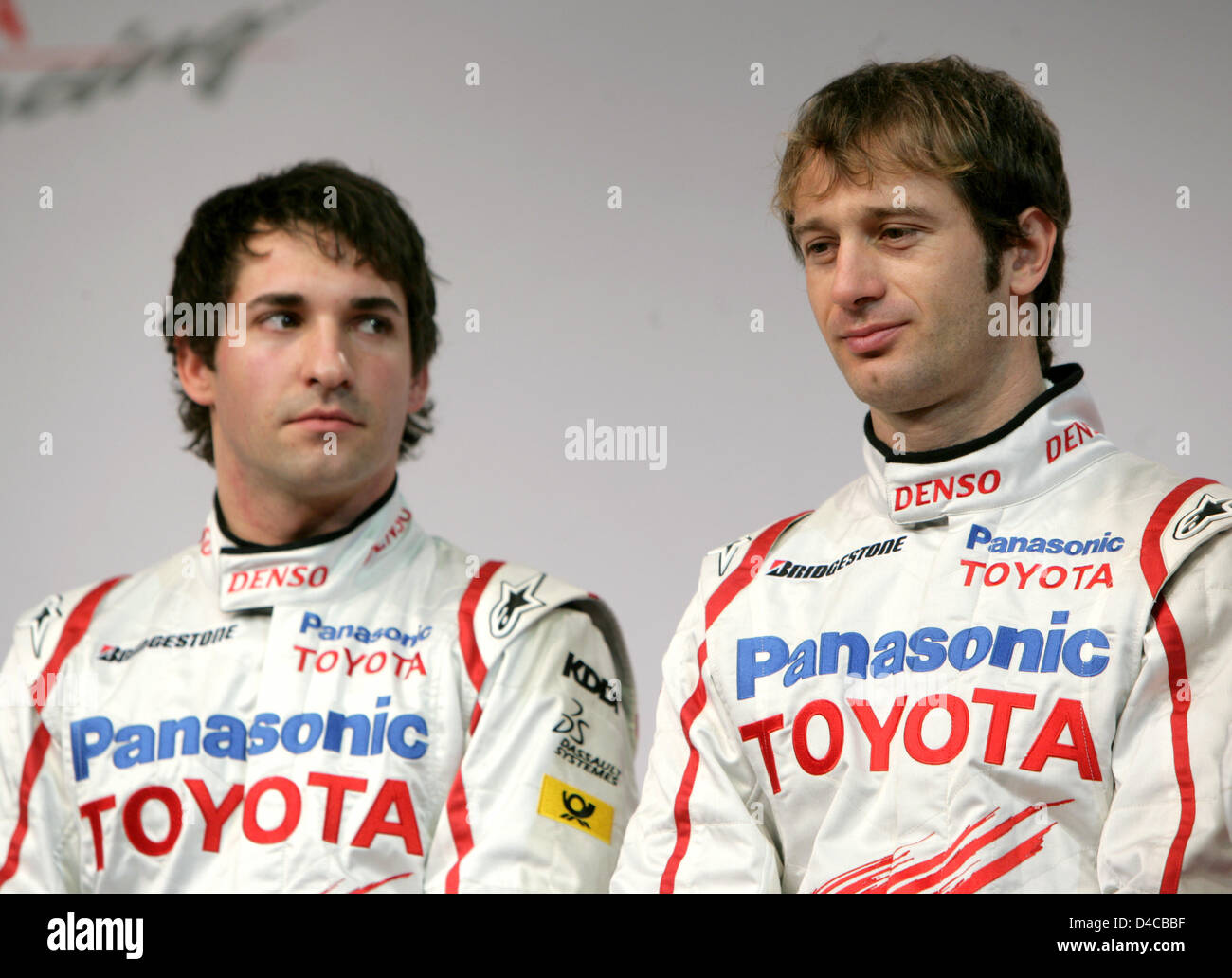 Formula One Drivers Jarno Trulli R And Timo Glock Of Panasonic Stock Photo Alamy Formula One Drivers Jarno Trulli R And Timo Glock Of Panasonic Stock Photo Alamy