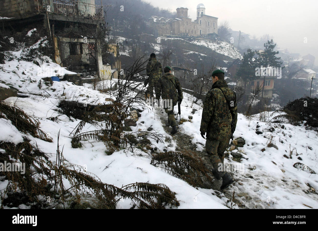 Bundeswehr soldiers patrol in Prizren, Kosovo, Republic of Serbia, 08