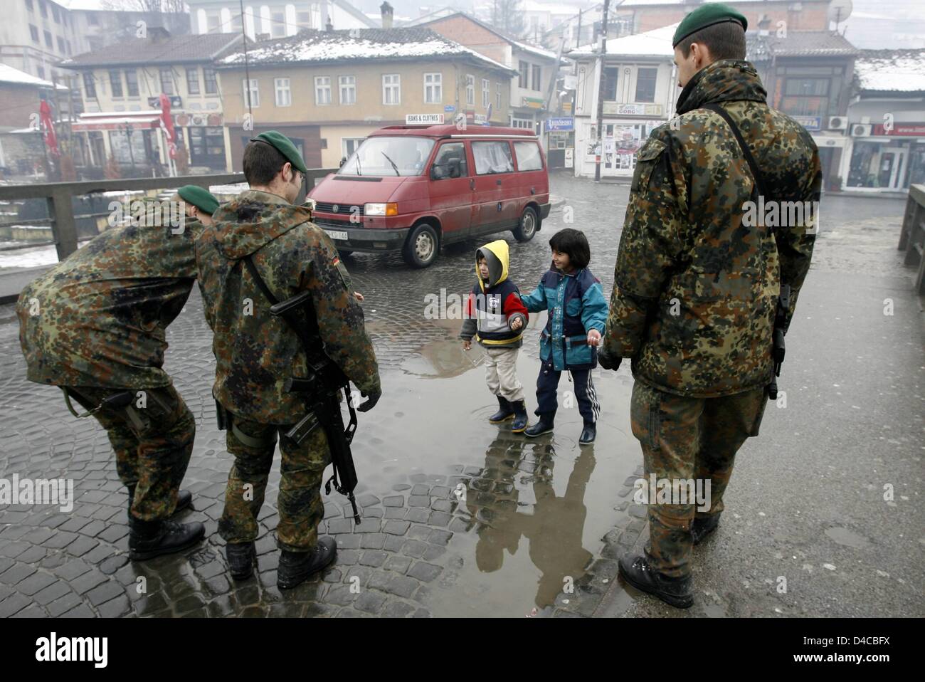 Bundeswehr soldiers patrol in Prizren, Kosovo, Republic of Serbia, 08 ...