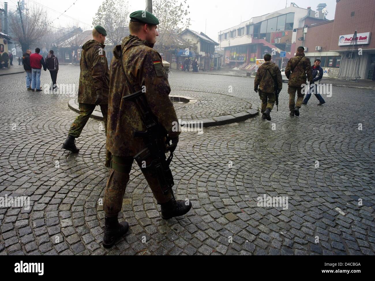 Bundeswehr soldiers patrol in Prizren, Kosovo, Republic of Serbia, 08 ...