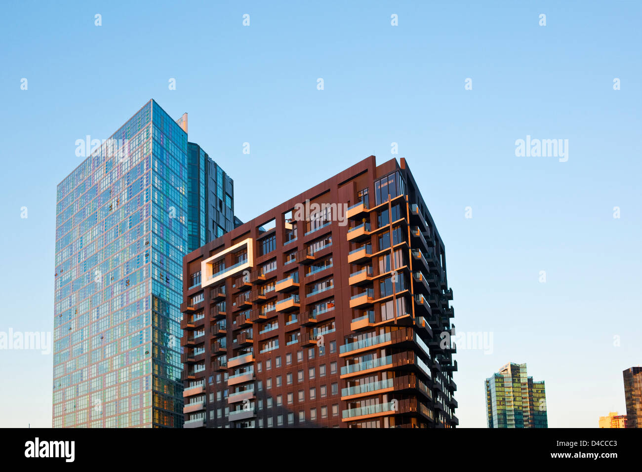 Inner city apartment block and office tower. Melbourne, Victoria, Australia Stock Photo