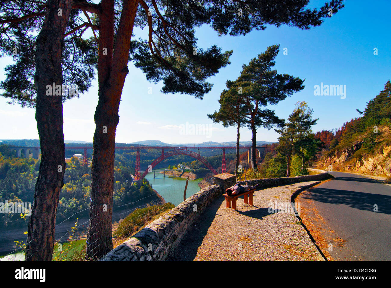 Garabit-Viaduct, Departement Cantal, Auvergne, France, Europe Stock Photo