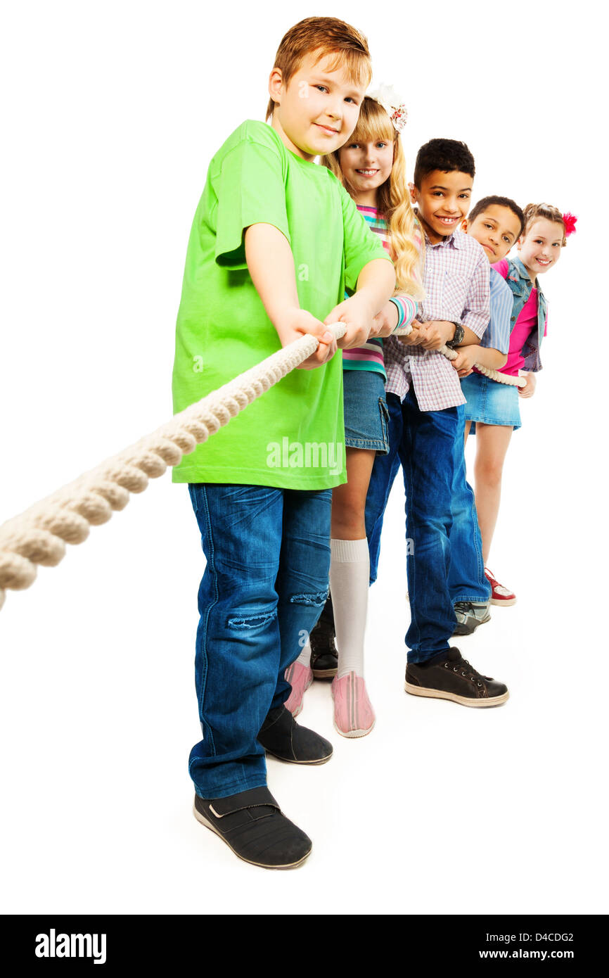 Pulling the rope game Stock Photo Alamy