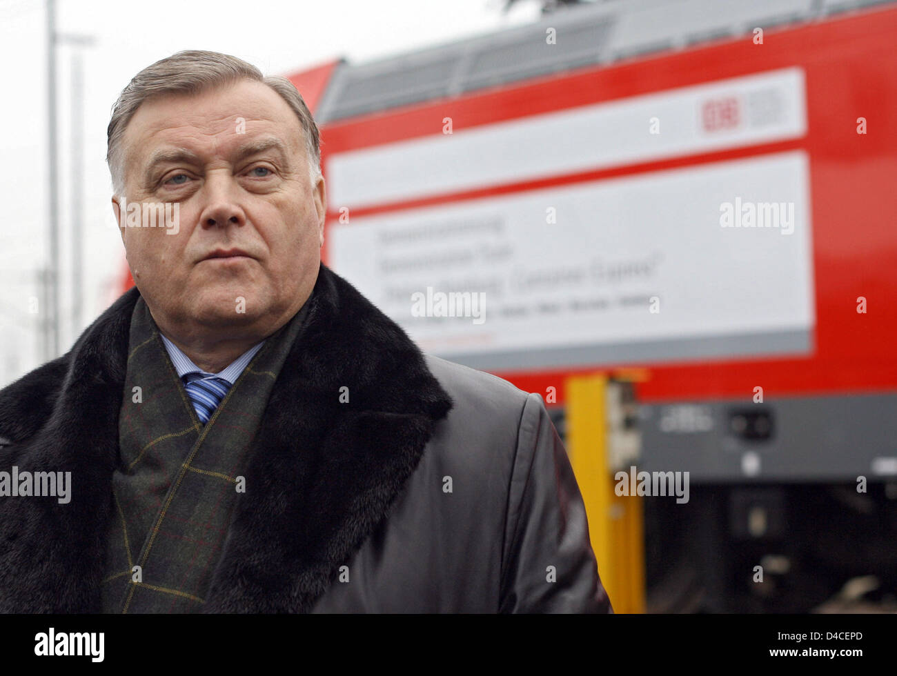 Vladimir Yakunin, President of OAO 'Russian Railways' pictured standing
