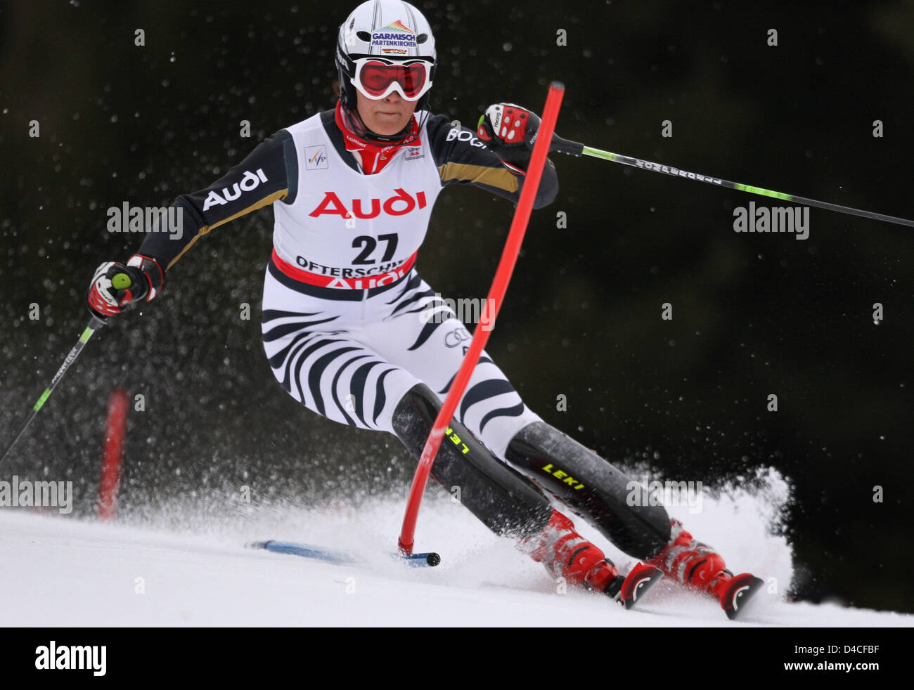 Finn Tanja Poutiainen is pictured in action during the giant slalom in ...