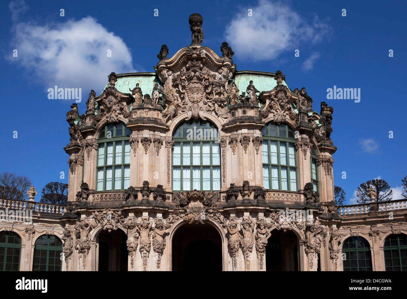 Wallpavillon, Zwinger, Dresden, Saxony, Germany, Europe Stock Photo