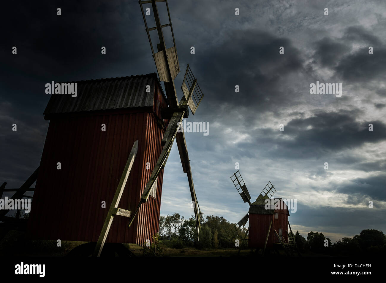 Swedish Windmill One of the 400 year old windmills in 'windmill row' at