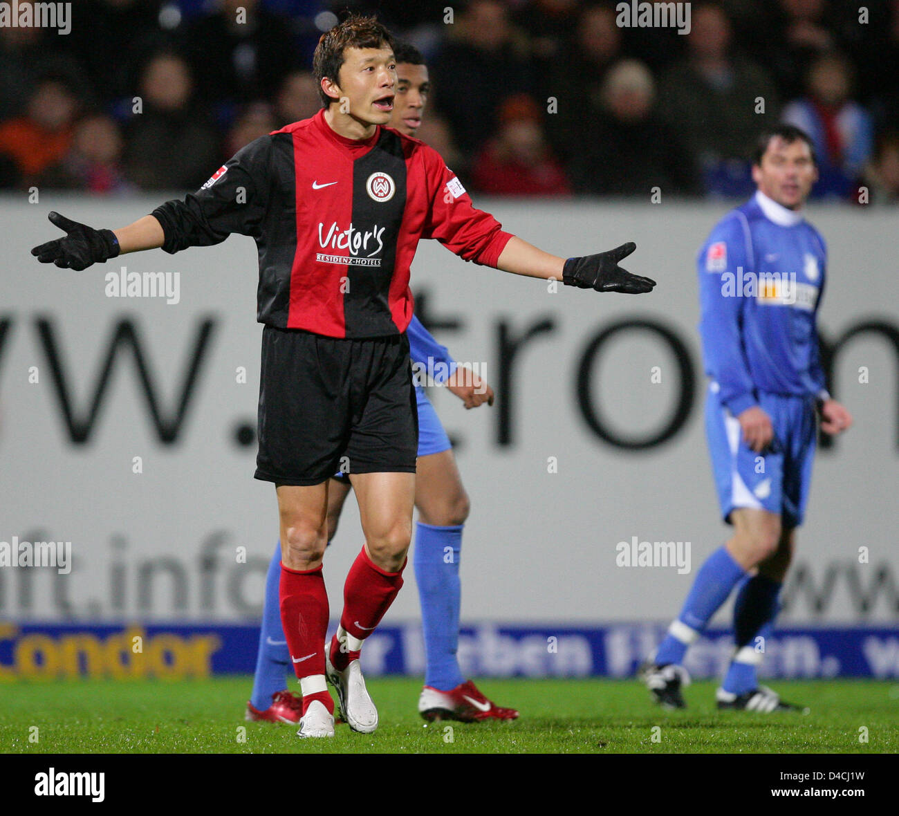 Wiesbadens xie hui makes gesture hires stock photography and images
