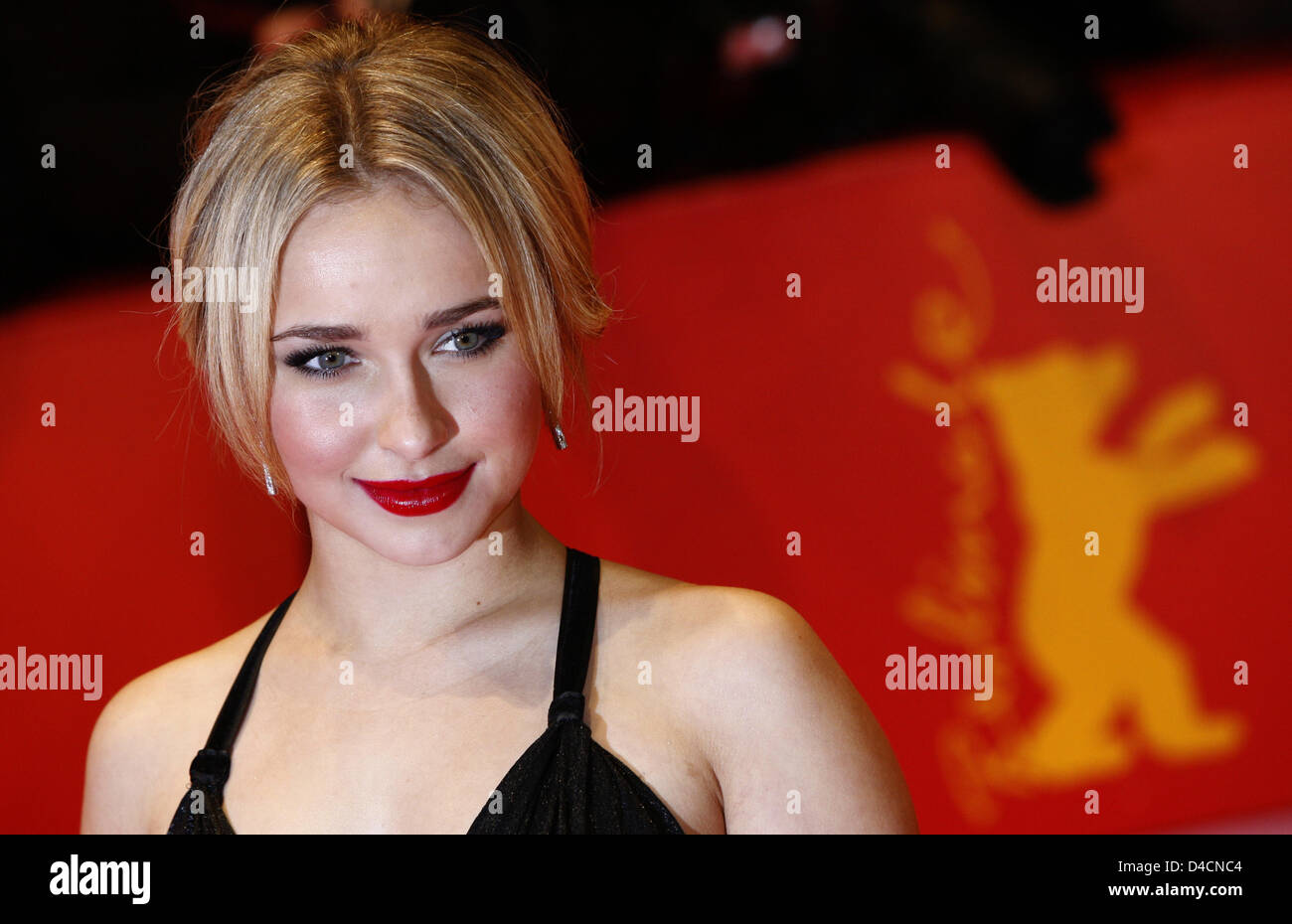 US actress Hayden Panettiere arrives for the premiere of her film 'Fireflies in the Garden' at the 58th Berlin International Film Festival in Berlin, 10 February 2008. The film runs in the competition at the 58th Berlinale. Photo: Jens Kalaene Stock Photo