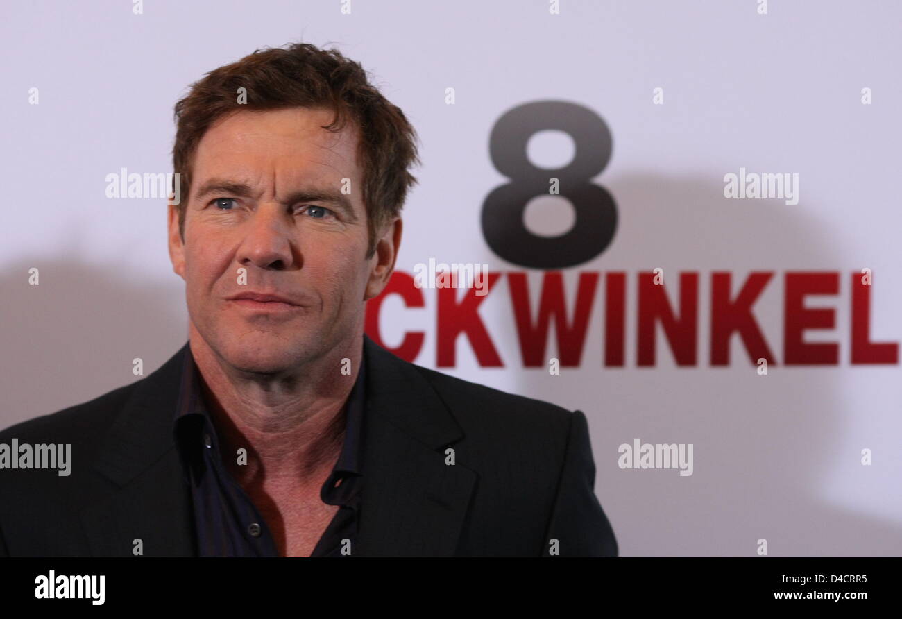 US actor Dennis Quaid portrayed during the photo call for his film Vantage Point ('8 Blickwinkel') at the 58th Berlin International Film Festival in Berlin, Germany, 16 February 2008. 'Vantgae Point' is shown at German cinemas from 28th February 2008 onwards. Photo: Soeren Stache Stock Photo