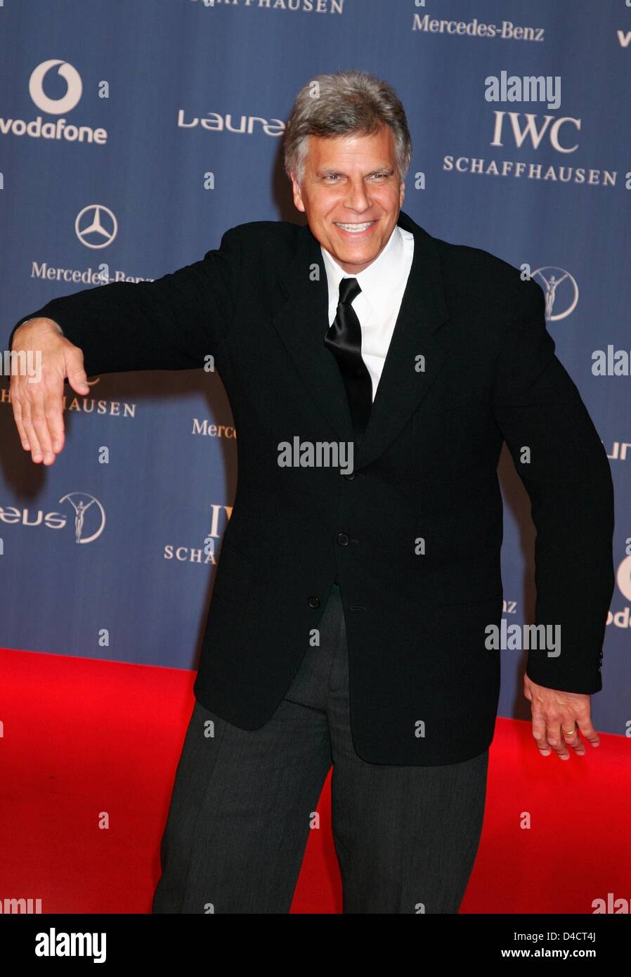 Former US world class swimmer Mark Spitz arrives at the 'Laureus World Sports Awards' in Saint Petersburg, Russian Federation, 17 February 2008. Outstanding athletes, who had been selected by a jury comprised of former top athletes, were awarded the Laureus Sports Award on 18 February. Photo: GERO BRELOER Stock Photo