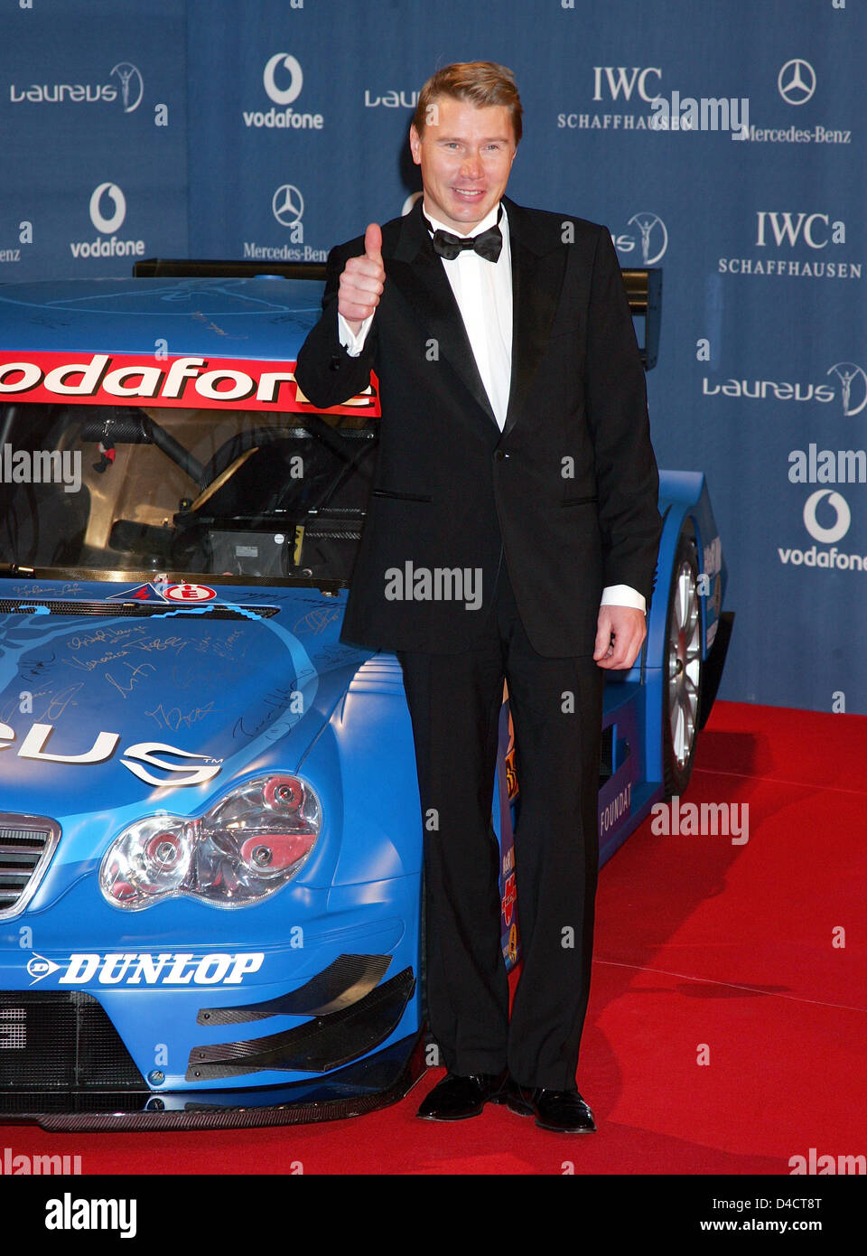 Finnish former Formula One double world champion Mika Hakkinen poses on