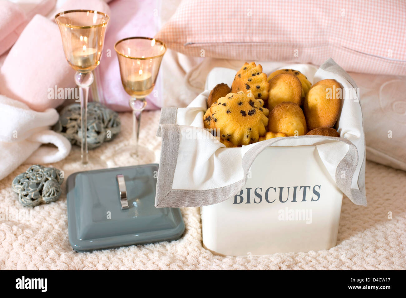 Biscuits in a can Stock Photo Alamy