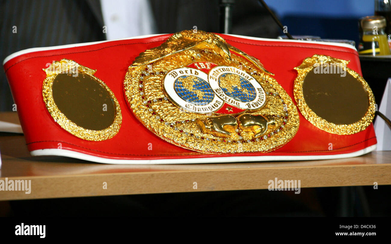 The World Champion Belt of IBF-Middleweight World Champion Arthur Stock  Photo - Alamy