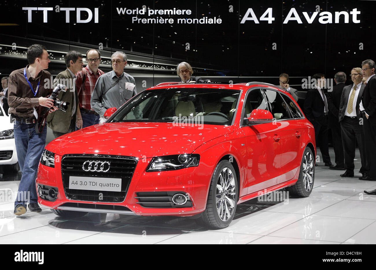 The new Audi A4 Avant pictured at the press day to the 78th International  Motor Show Geneva, Switzerland, 04 March 2008. Some 260 exhibitors from 30  nations showcase on 77,550 square metres