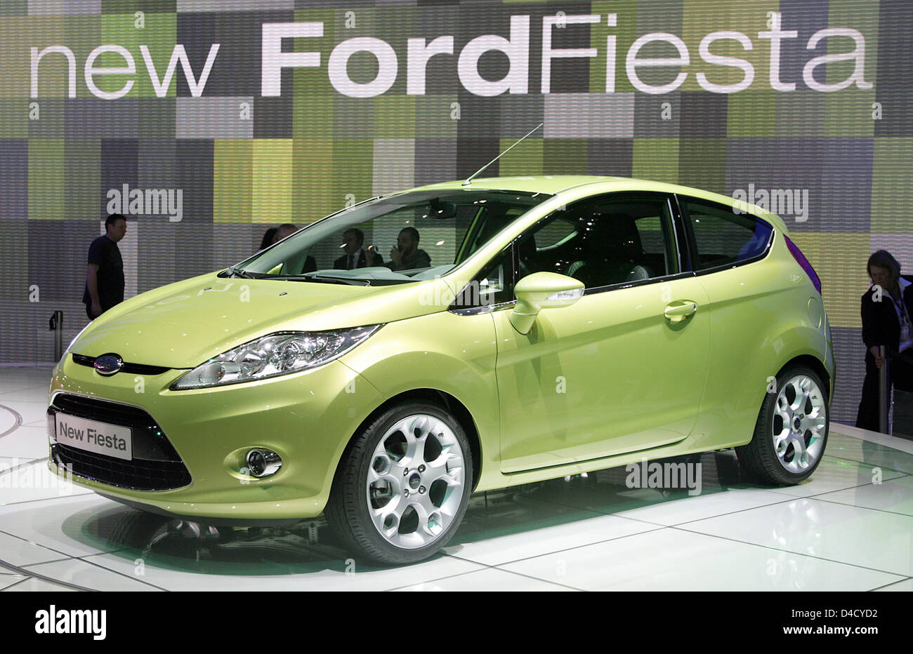 The new Ford Fiesta pictured at the press day to the 78th International  Motor Show Geneva, Switzerland, 04 March 2008. Some 260 exhibitors from 30  nations showcase on 77,550 square metres their